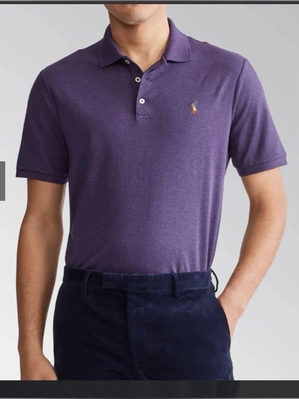 Polo Ralph Lauren Pima Soft Touch Polo Shirt Men’s Medium Purple 100% Cotton NWT